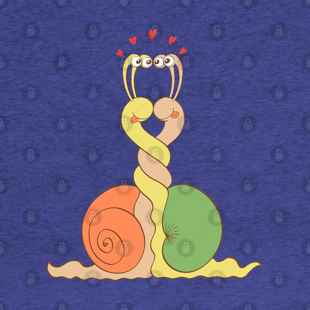 Slimy snails intertwining their bodies and falling in love by zooco